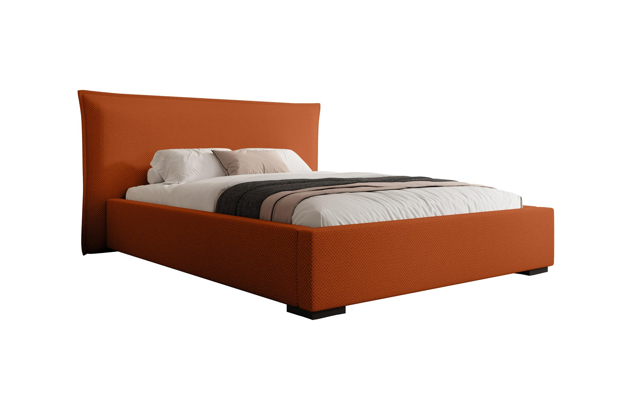 POLSTERBETT Amada Komplettset In Pop - Kupferfarben, Holzwerkstoff/Textil (160/200cm) - Fun Möbel