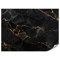 FOTOTAPETE Marmor Abstraktion Glamour Schwarz Modern Luxus Eleganz 150x105 - Gelb/Schwarz, Papier (150/105cm) - Muralo