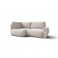 ECKSOFA Galan Mini Mit Schlaffunktion - Weiß, Holzwerkstoff/Textil (241/153cm) - Fun Möbel