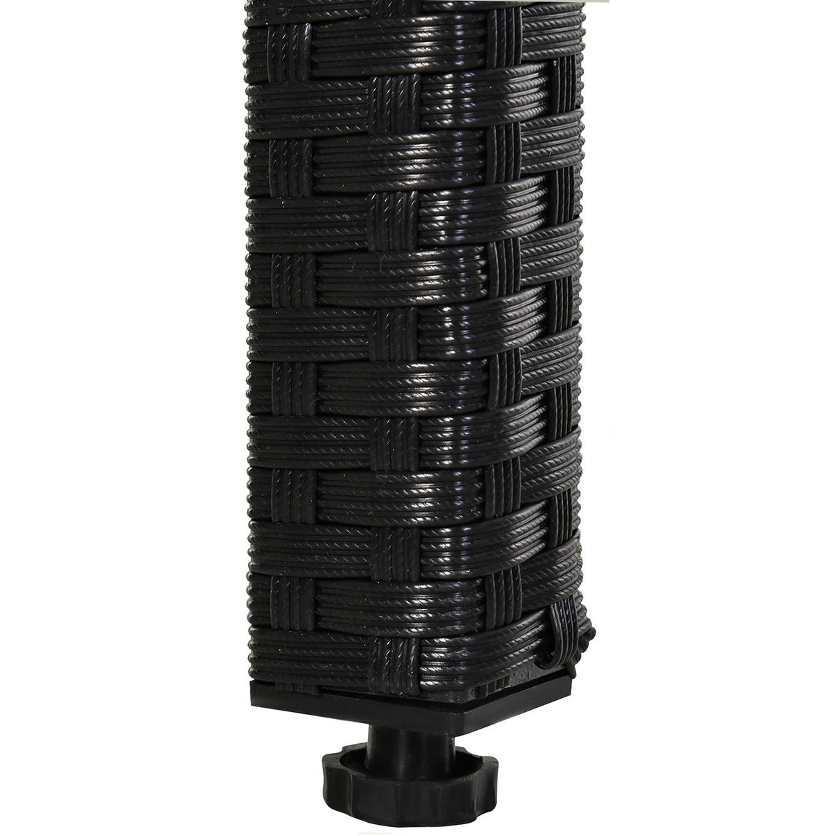 POLYRATTAN SITZGRUPPE DE-06662 11-tlg. Essgruppe mit Kissen Schwarz - Beige/Schwarz, Glas/Kunststoff - ComfortXL