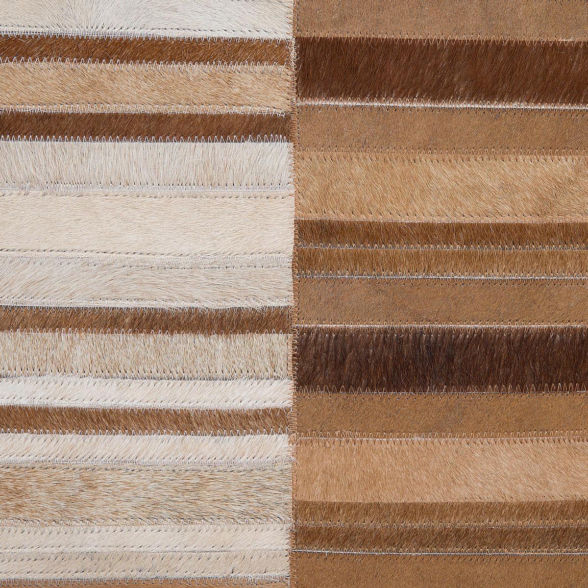 KURZFLOR-TEPPICH Yagda 200/140 cm - Beige, Fell (140/200cm) - Beliani