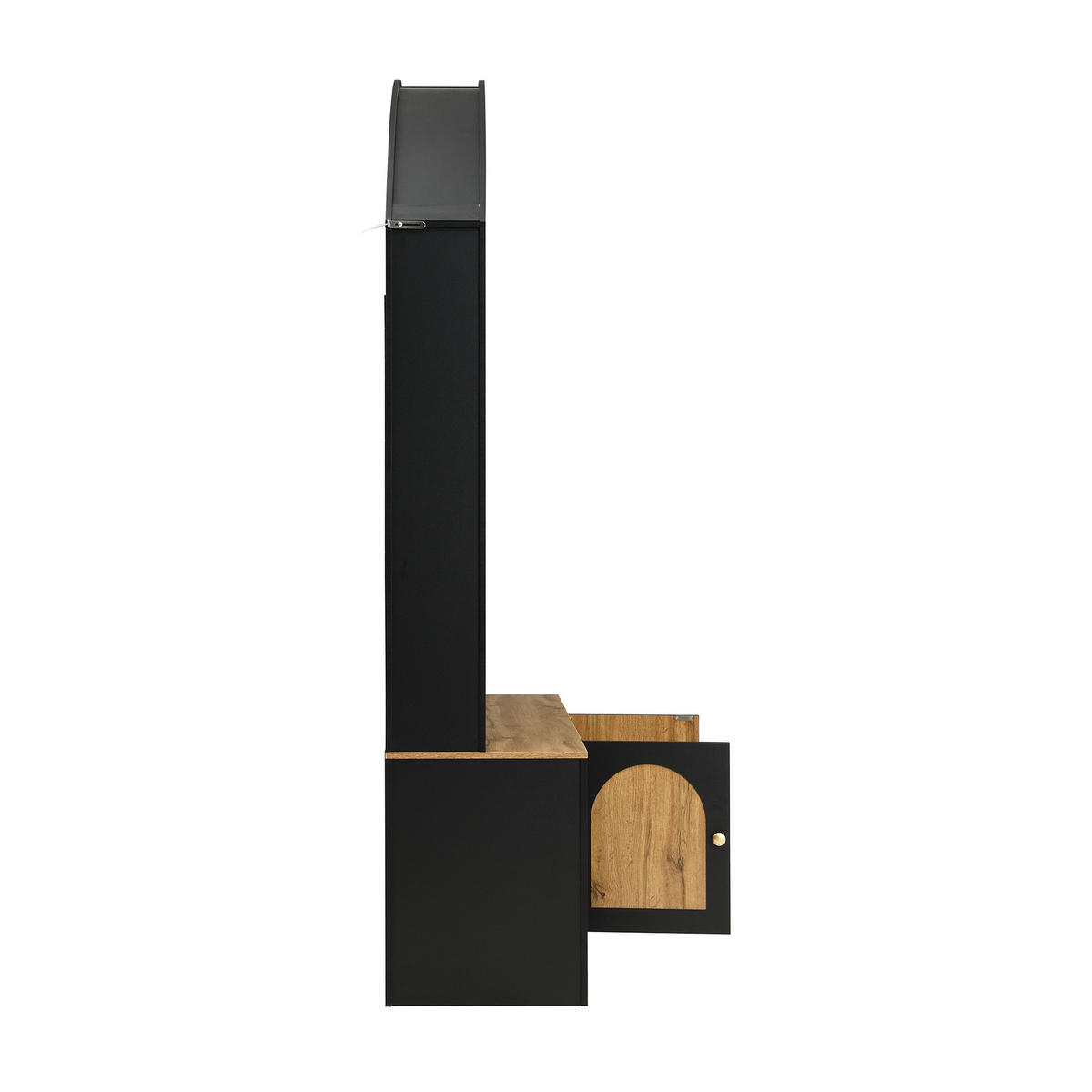 GARDEROBE-SET in Schwarz Kleiderschrank mit Schuhregal, Ablagen und Haken für Flur und Eingangsbereich, B150/T40/H195 cm - Schwarz, Holzwerkstoff/Metall (150/195/40cm) - STILVORA