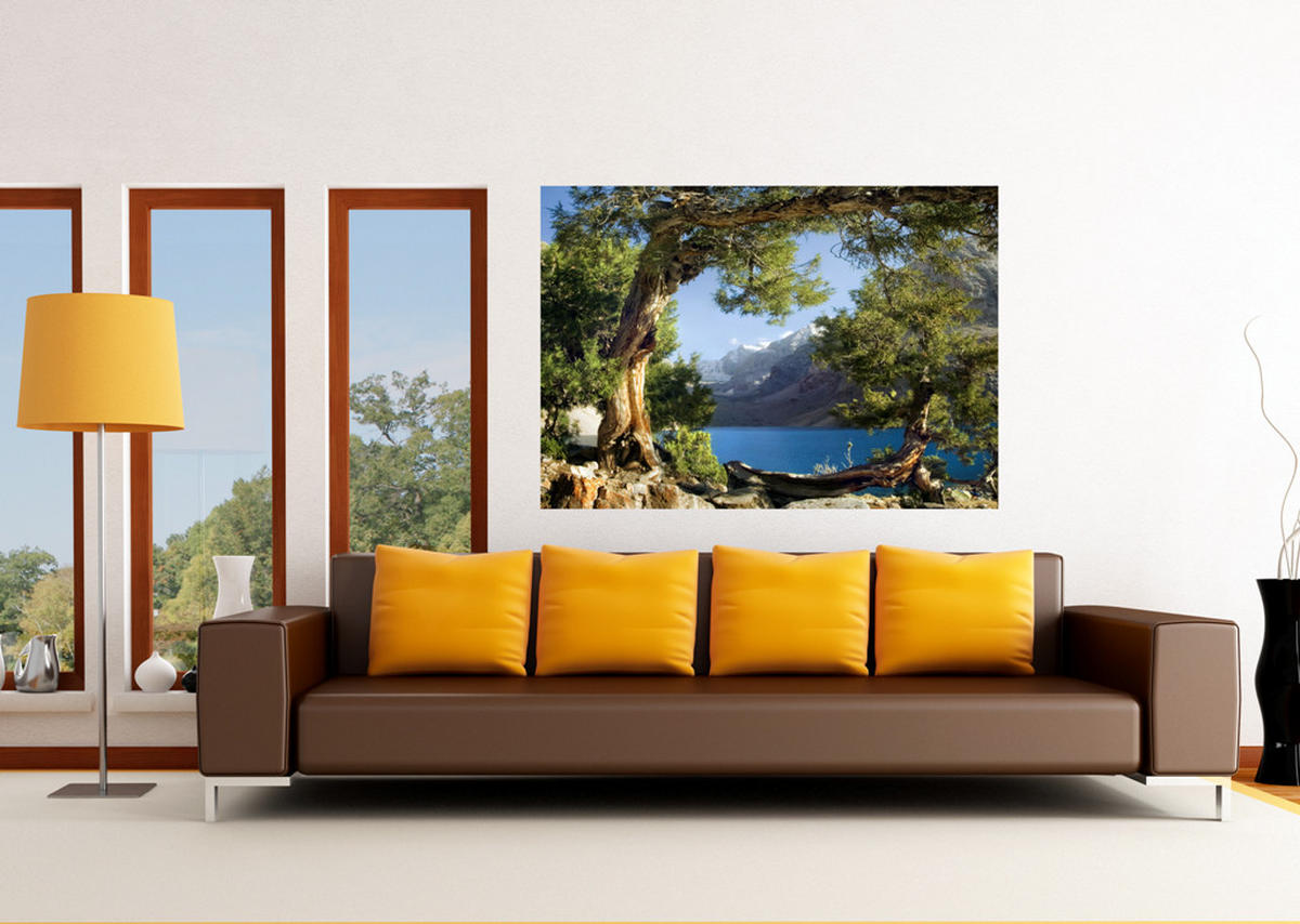 FOTOTAPETE Berglandschaft 180 x 127 cm - Multicolor, Papier (180/127cm) - Sanders & Sanders