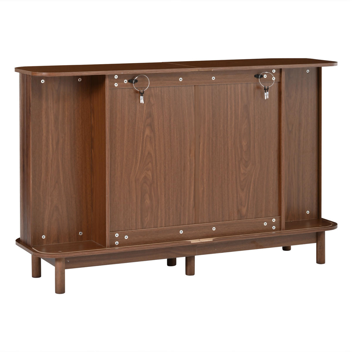 SIDEBOARD DE-37838 mit 2 Schiebetüren und verstellbarem Boden Walnuss - Walnussfarben, Holzwerkstoff (140/88/40cm) - ComfortXL