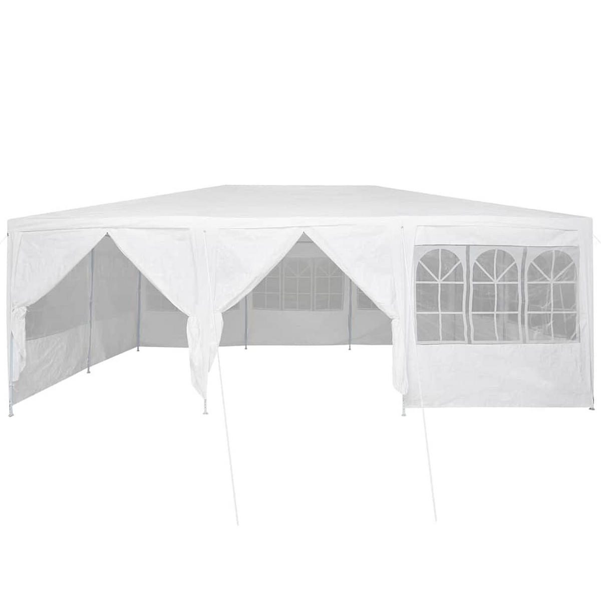 PARTY-ZELT Weiss 600/400/266 Cm Polyethylen - Weiß, Kunststoff (400/266/600cm) - vidaXL