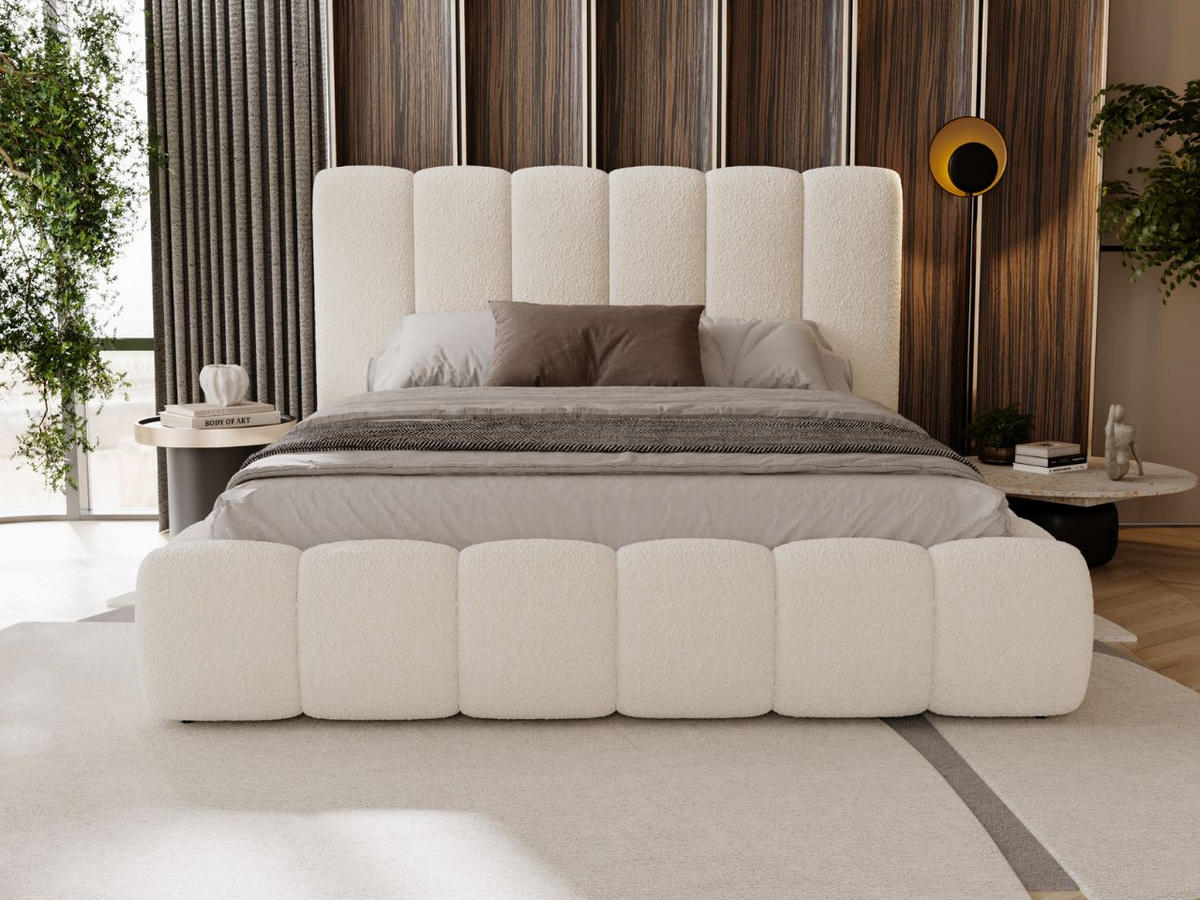 POLSTERBETT Imperial 180x200 Bouclé-Stoff Creme - Creme, Textil (180/200cm) - Graingold