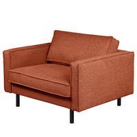 XL SESSEL - Terracotta/Schwarz, Wellpappe/Textil (117/81/96cm) - home24