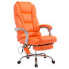 BÜROSTUHL Pacira-N, Kunstleder mit Massagefunktion Orange - Orange, Textil/Metall (68/127/64cm) - TPFLiving