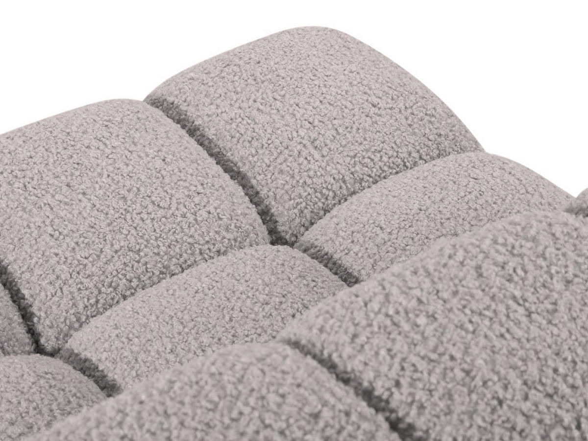 MODUL Bellis aus Boucle hellgrau - Hellgrau, Textil (94/70/94cm) - Micadoni