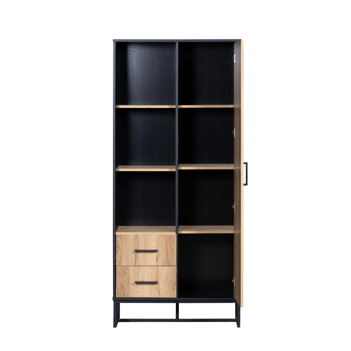 HIGHBOARD Holzoberfläche mit offenen Regalen, geräumiger Stauraum - Weiß, Holzwerkstoff (80/180/40cm) - Urban Meuble