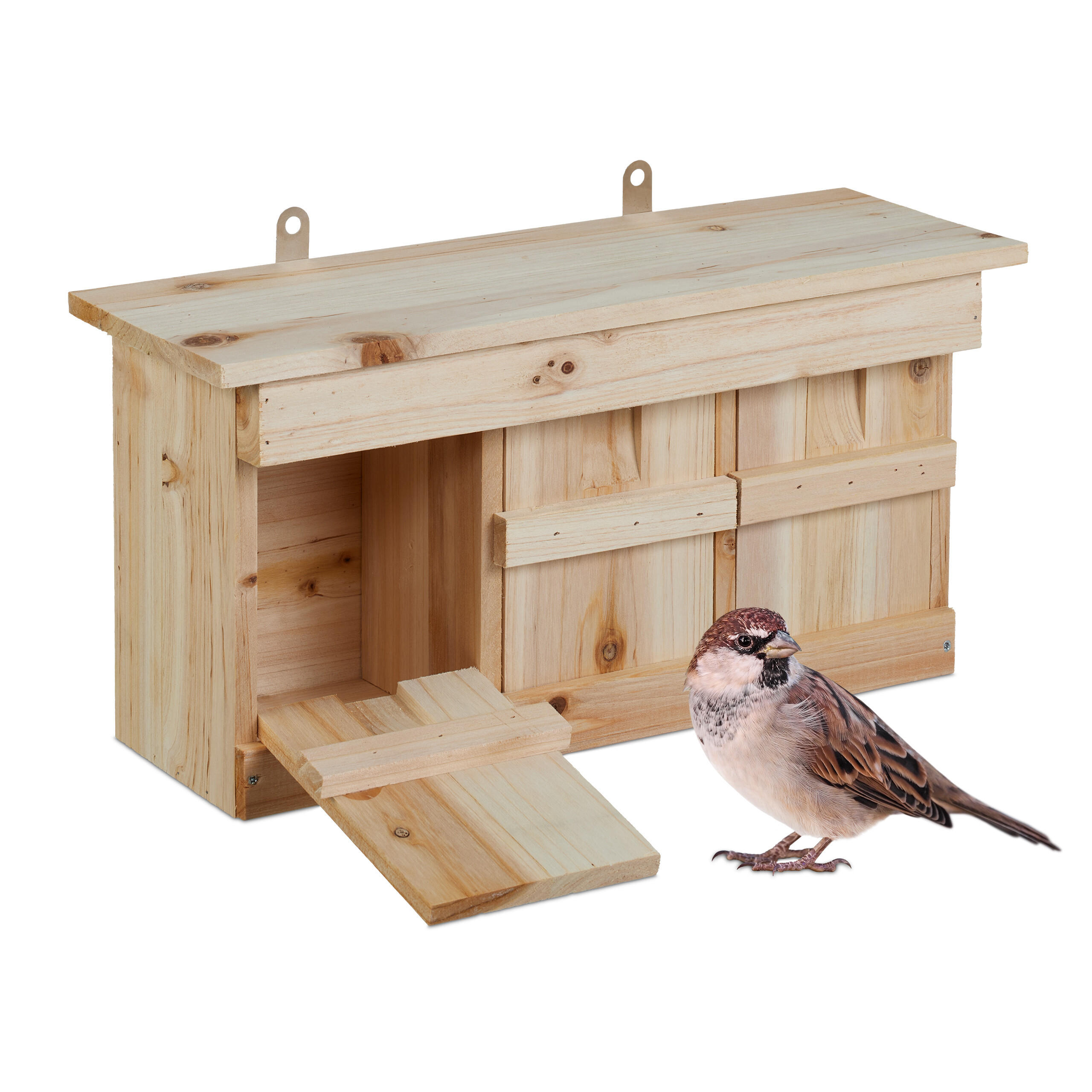 NISTKASTEN - Hellbraun, Holz/Metall (43.5/22/15cm) - Relaxdays
