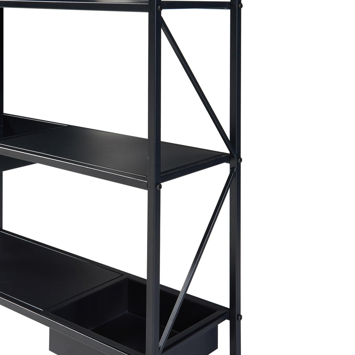 PFLANZENREGAL Berkelland - Schwarz, Metall (20/60/65.5cm) - [en.casa]