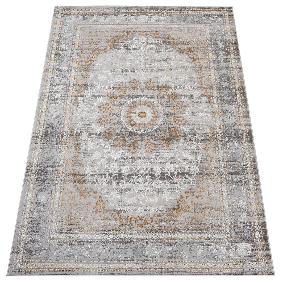 TEPPICH HERA Grau Beige 140/200 cm - Beige/Grau, Textil (140/200cm) - Tapiso
