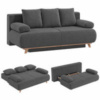 SCHLAFSOFA Grau 188.0/100.0/84.0cm - Grau, Textil (100/84/188cm)