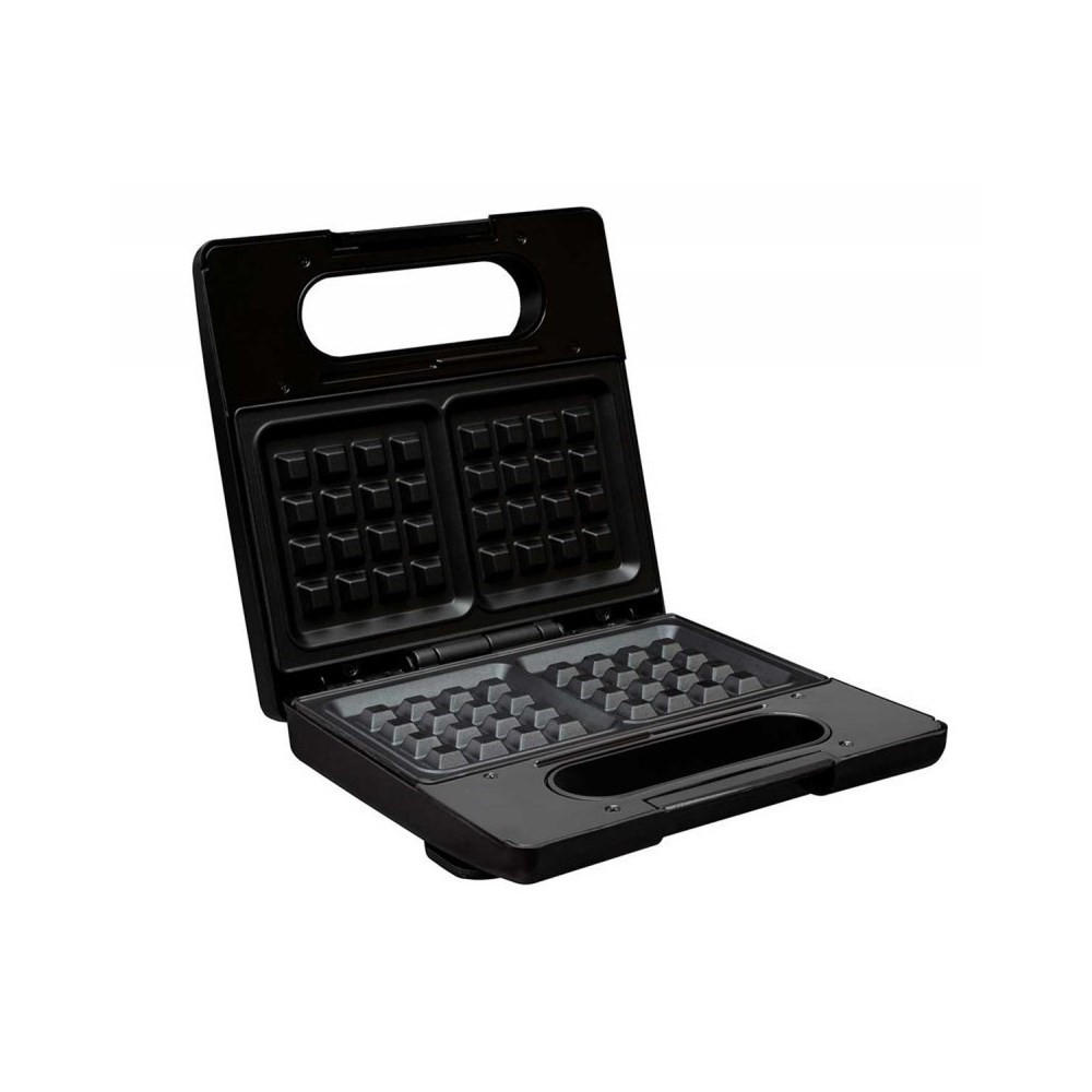WAFFELEISEN Schwarz 23/9/9 cm BH9146 - Schwarz, Kunststoff (9/9/23cm) - Berlinger Haus