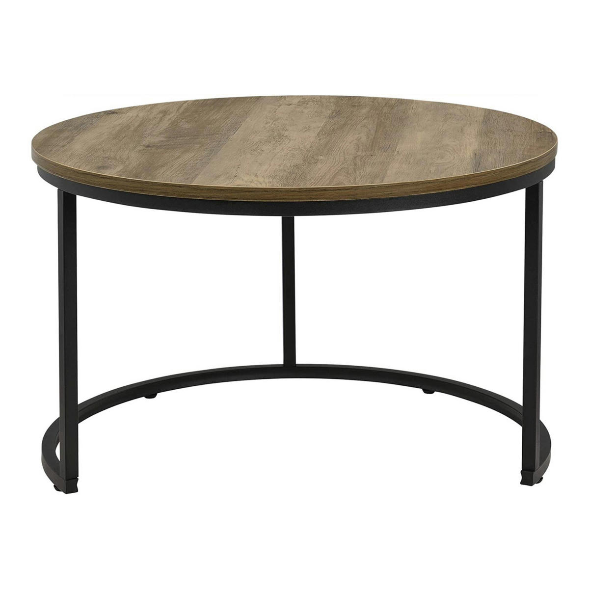 KAVANOVÝ STOLEK Christchurch v sadě 2 ks - hnědá, kompozitní dřevo (74/74/47cm) - [en.casa]