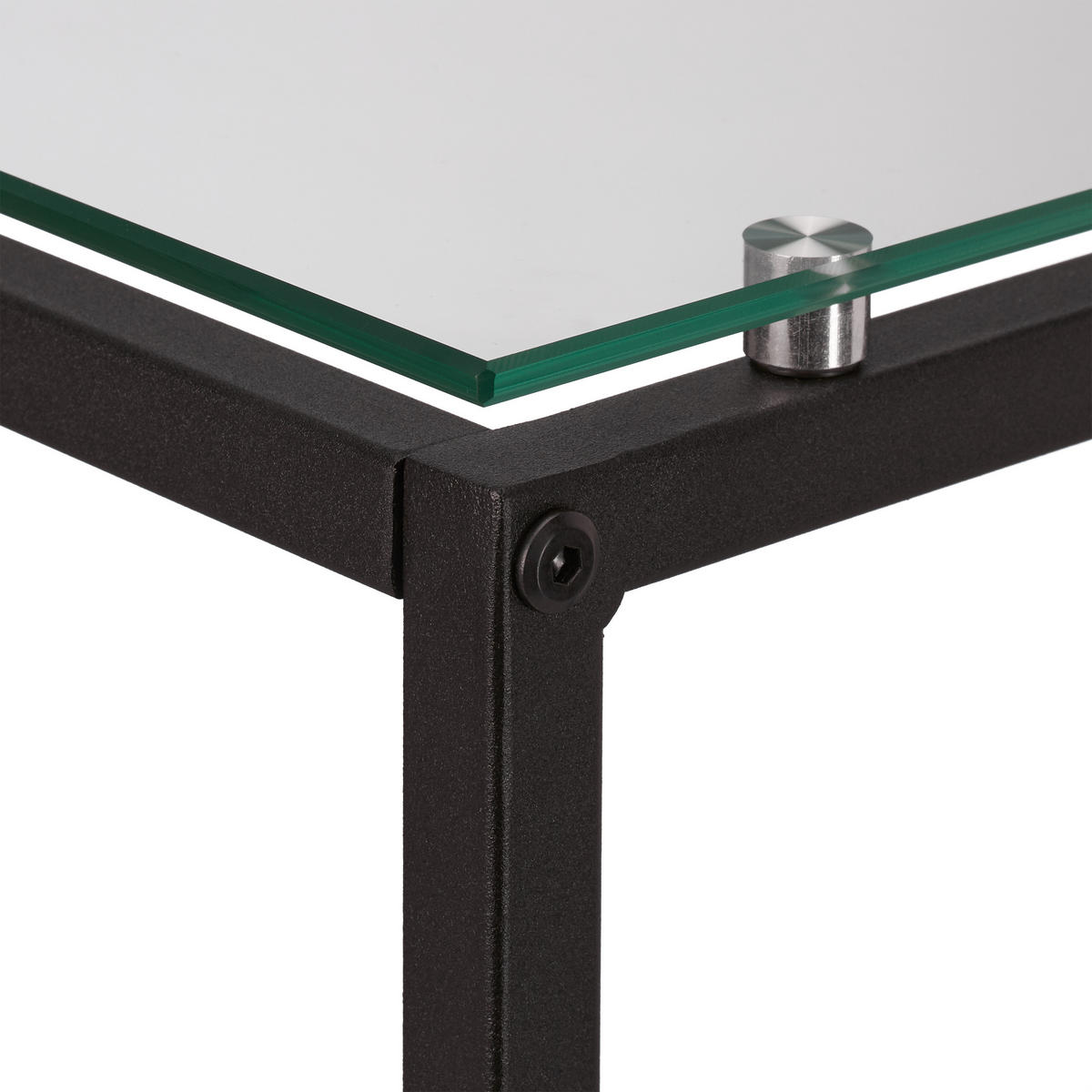 GLASBEISTELLTISCH - Multicolor, Glas/Metall (45/30/61cm) - Relaxdays