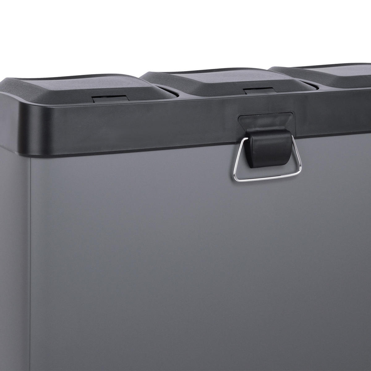 MÜLLEIMER TC3X20 - Grau, Metall (60/60/33cm) - SVITA