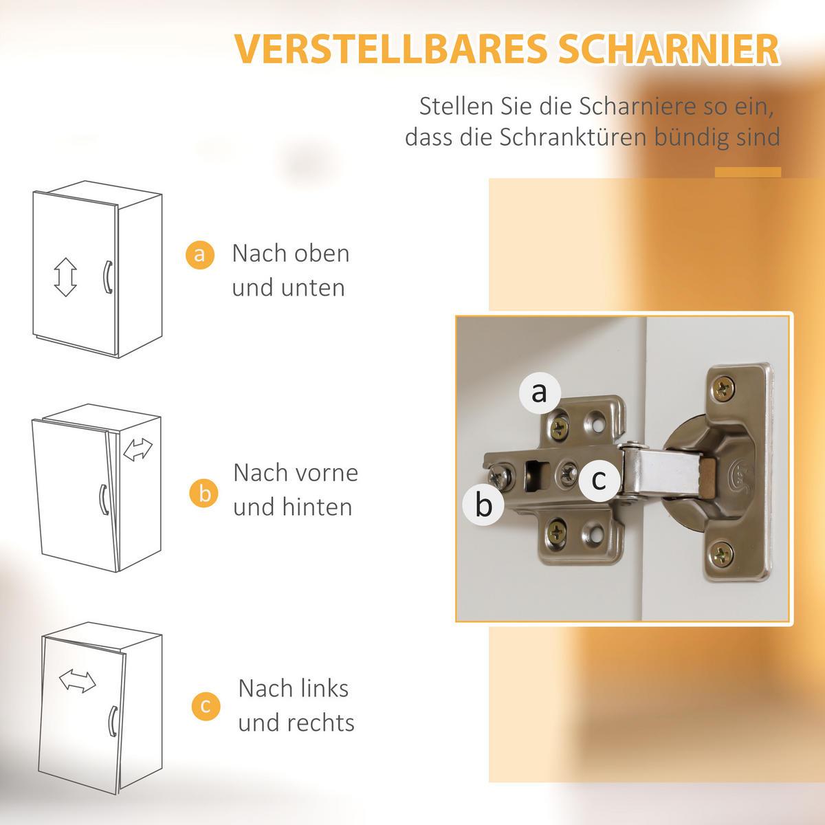 BUFFET DE-37993 70/40/170 cm mit 4 verstellbaren Regalböden Weiß - Weiß, Holzwerkstoff (70/170/40cm) - ComfortXL