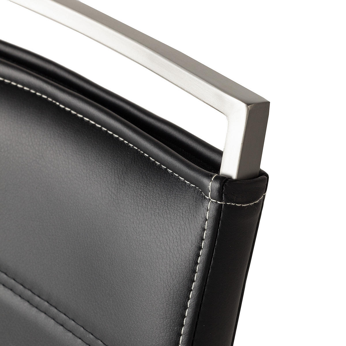 FREISCHWINGER-SET - Kunstleder - Schwarz, Kunststoff/Metall (42/102/56cm) - home24