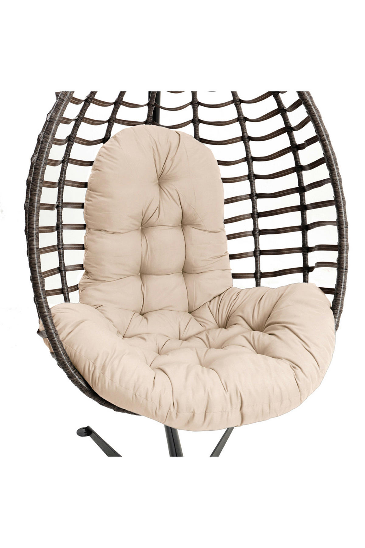 HÄNGESESSEL-KISSEN aus Polyester Baumwolle mit dicker Polsterung - Beige, Textil (55/95cm) - Livingandhome