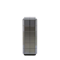 BLUMENSÄULE Luciano Grau 40/40/100 cm - Grau, Glas (40/40/100cm) - Light & Living