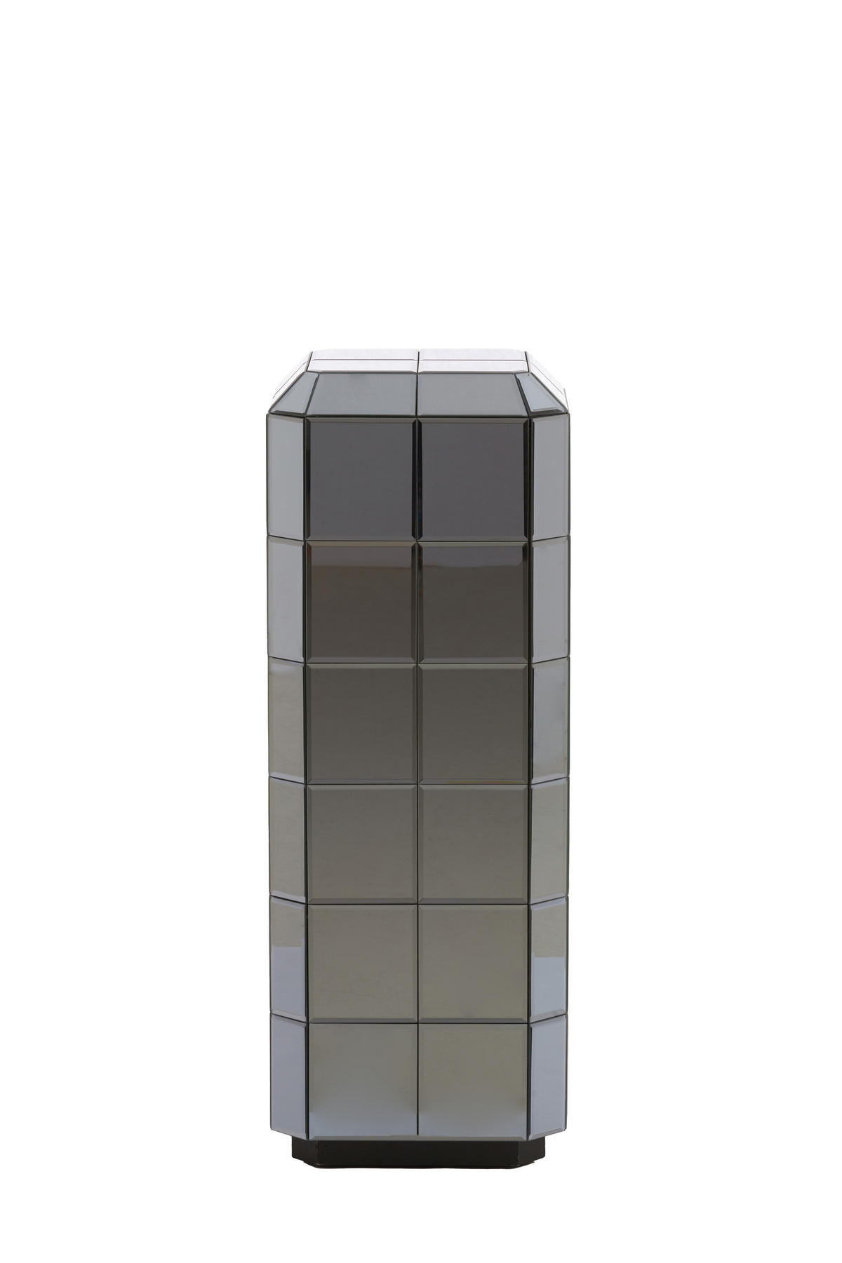 BLUMENSÄULE Luciano Grau 40/40/100 cm - Grau, Glas (40/40/100cm) - Light & Living