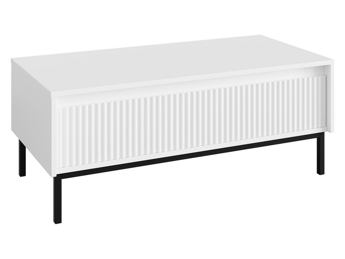 COUCHTISCH Ozmi 1SZ - Schwarz/Weiß, Holzwerkstoff/Metall (50/100/40cm) - MIRJAN24