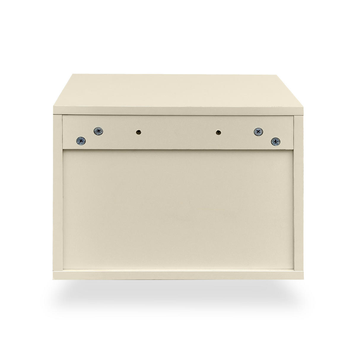 NACHTTISCHE 2er-Set schwebend beige mit je einer Schublade, Melamin-Oberfläche, FLORA - Beige, Holzwerkstoff (40/30/30cm) - Casanoov