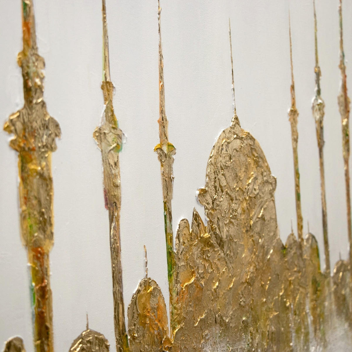 GEMÄLDE Moschee Schattenfugenrahmen Weiß 160x80 cm - Weiß, Holz (160/80cm) - YS-art gallery