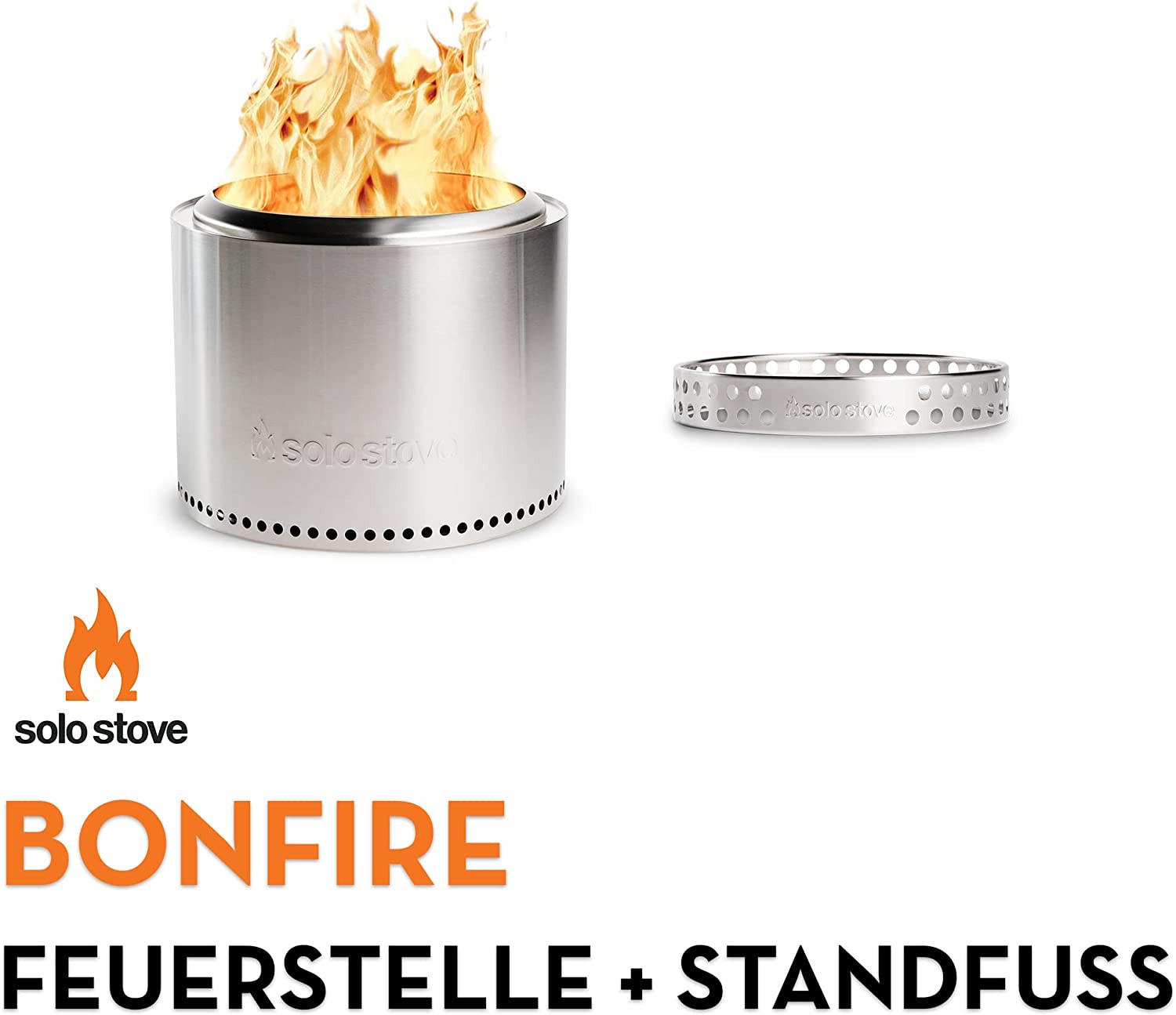 FEUERSCHALE Bonfire Silber 4-Teilig - Silberfarben, Metall (49.5/44.5/25cm)