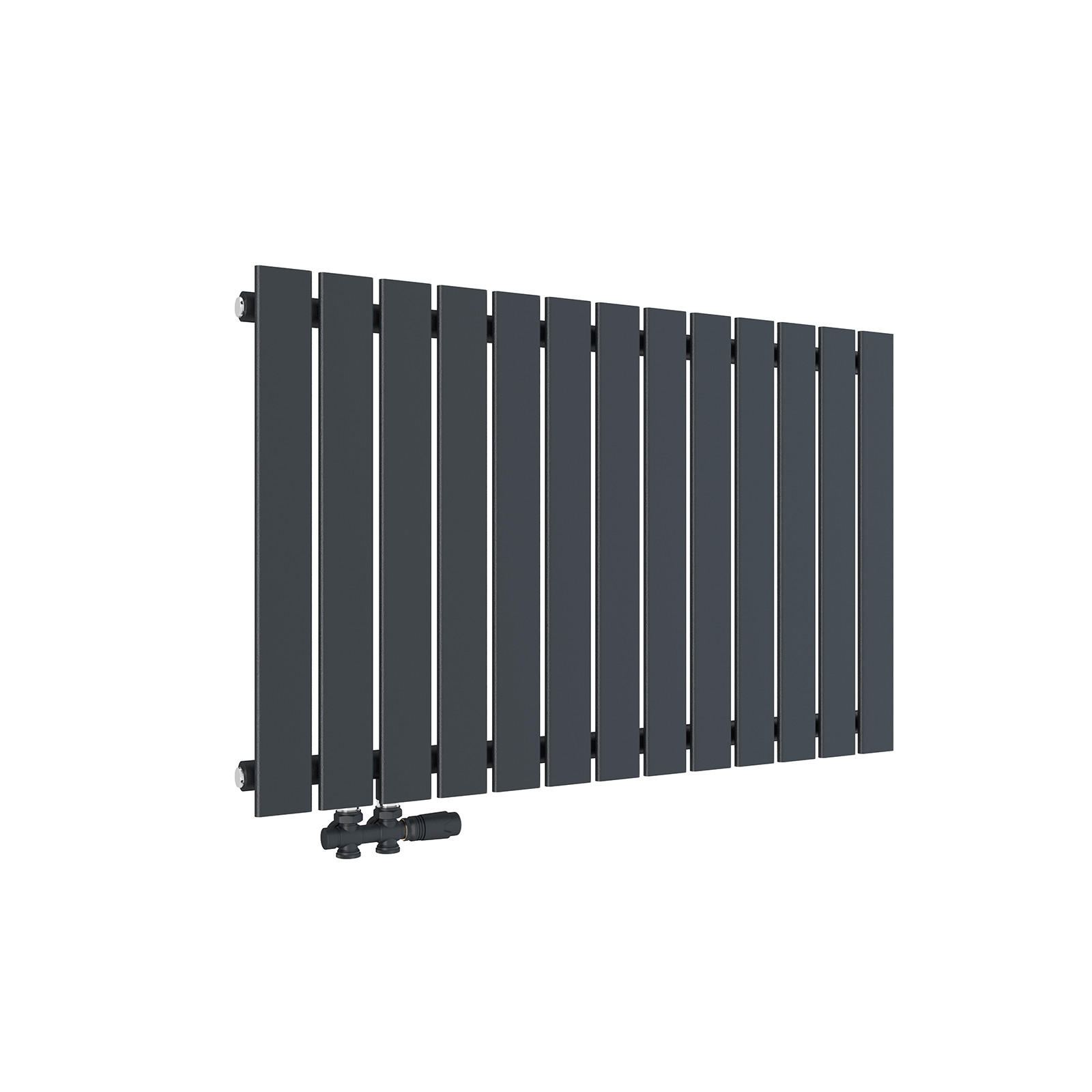 HEIZKÖRPER Flachheizkörper Anthrazit 63/100/4,9 cm - Anthrazit, Metall (100/63/4.9cm) - EMKE