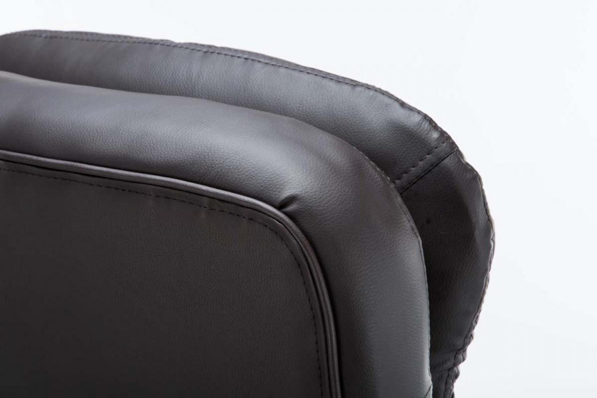 CHEFSESSEL Lederlook braun - Chromfarben/Braun, Textil/Metall (68/116/77cm) - CLP