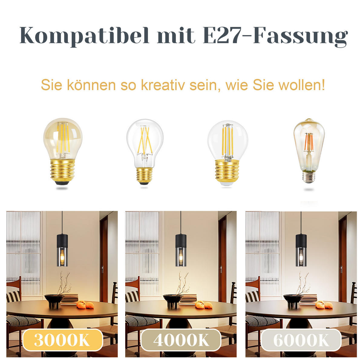 PENDELLEUCHTE Kaelisynn 10/10/30 cm - Schwarz, Metall (10/10/30cm) - ZMH