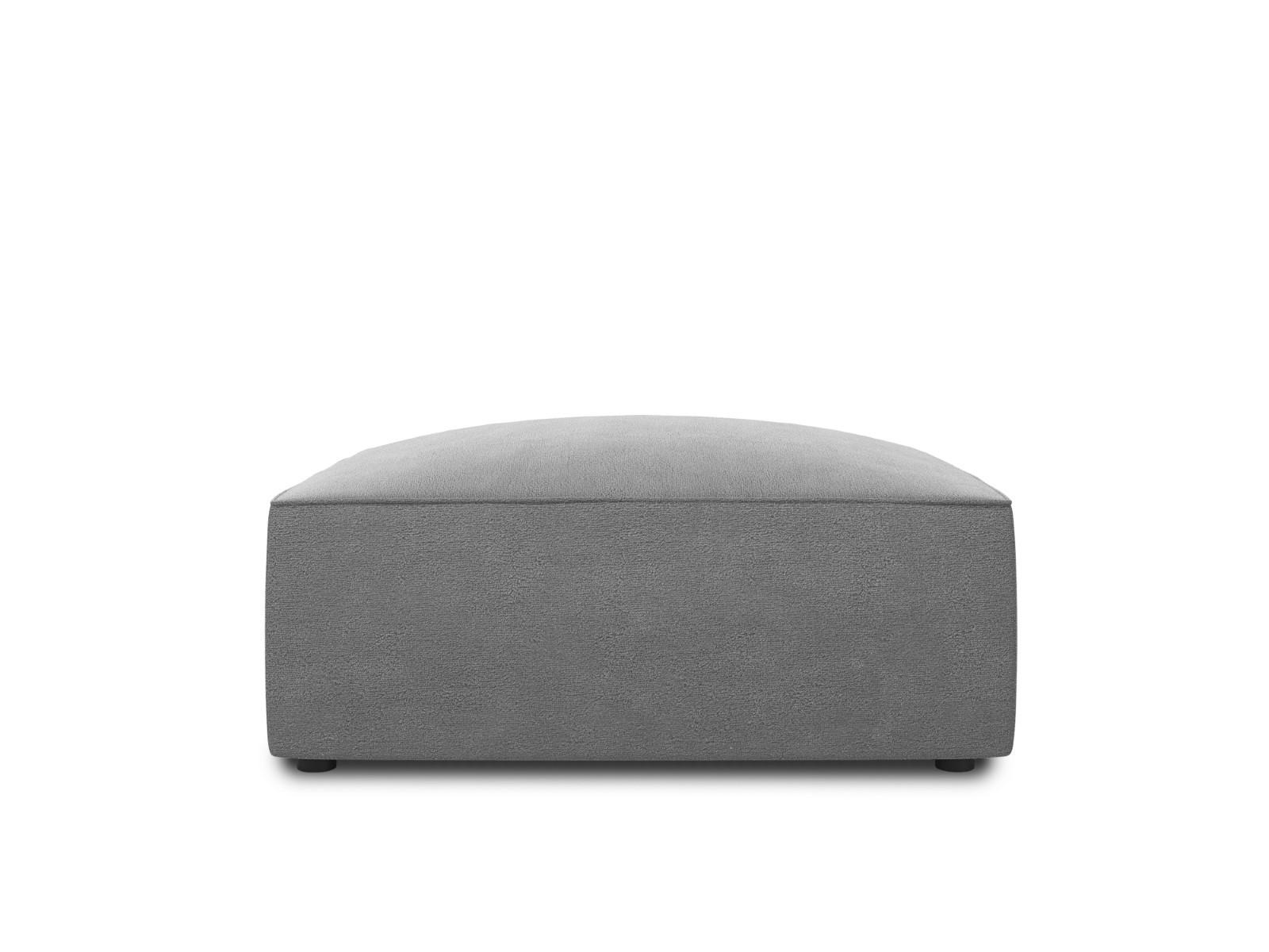 POUF Ruby aus Samt grau - Grau, Textil (93/40/93cm) - Micadoni