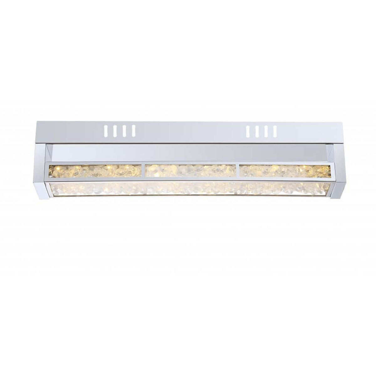 LED WANDLEUCHTE Metall Glas Silber Kristalloptik - Silberfarben, Glas (6/9.5/43cm) - Globo Lighting