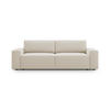 SOFA ausklappbar mit Bettkasten Jodie aus Samt dunkelbeige 3 Sitzplätze - Mokka, Textil (107/86/247cm) - Micadoni