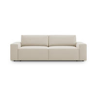 SOFA ausklappbar mit Bettkasten Jodie aus Samt dunkelbeige 3 Sitzplätze - Mokka, Textil (107/86/247cm) - Micadoni