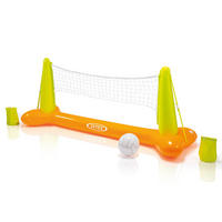 VOLLEYBALL-SET Aufblasbar - Orange, Kunststoff (91/64/239cm)