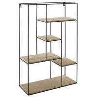 WANDREGAL 5 Fächer Laurel - Hellbraun, Holzwerkstoff (37/57/16cm) - Beliani