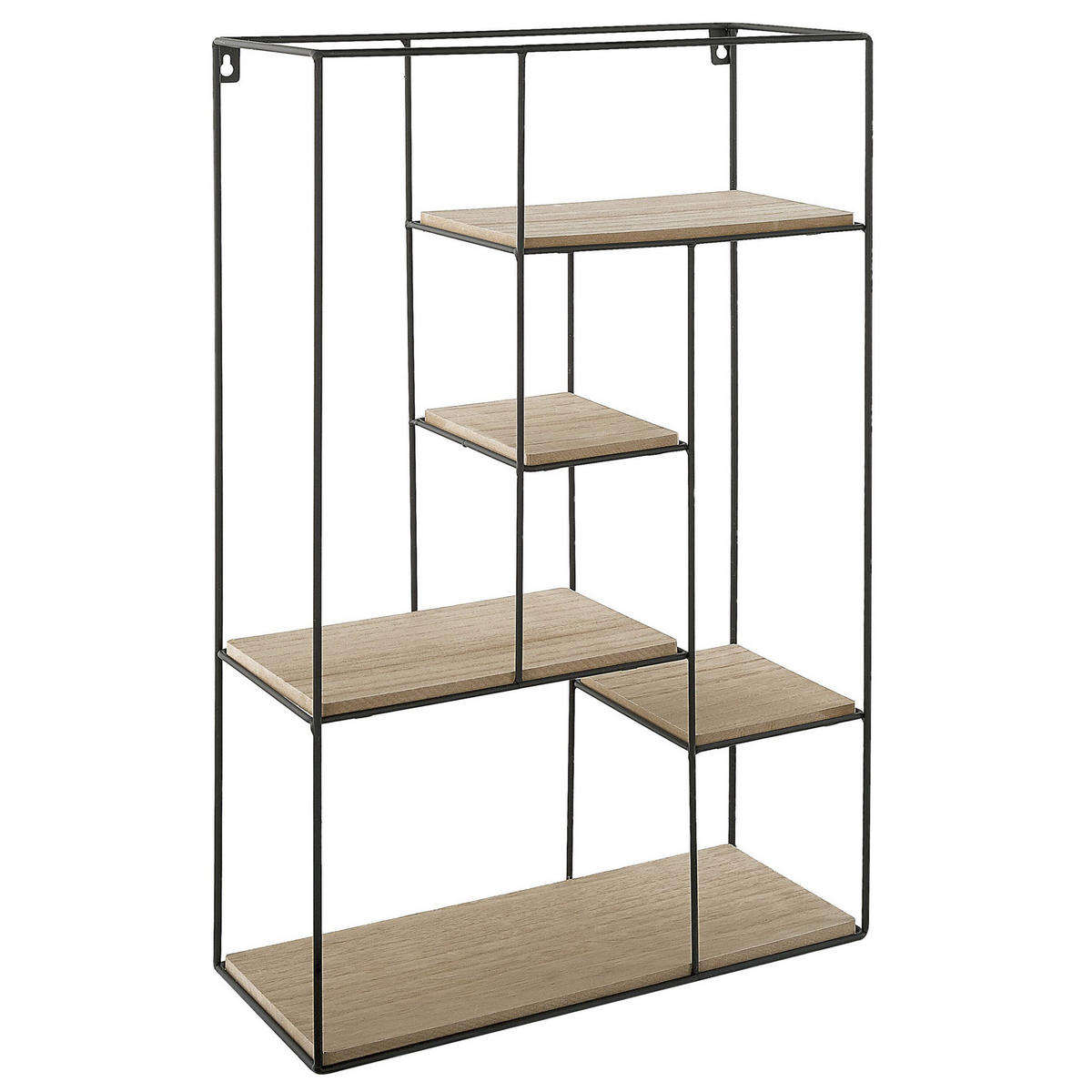 WANDREGAL 5 Fächer Laurel - Hellbraun, Holzwerkstoff (37/57/16cm) - Beliani