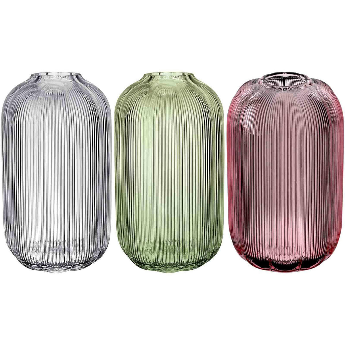 VASEN-SET Fleur bunt 28 cm 3er Set - Multicolor, Glas (16/28cm) - Villeroy & Boch