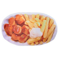 ZIERKISSEN Currywurst Pommes Mehrfarbig 30 x 50 cm - Multicolor, Textil (50/30/8cm) - United Labels