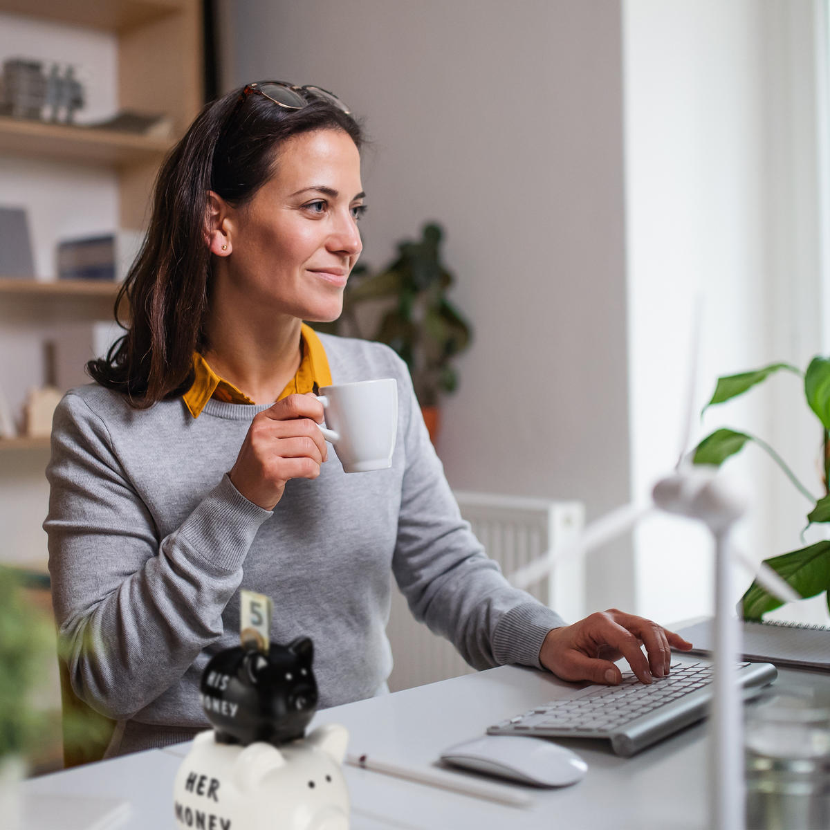 SPARSCHWEIN - Multicolor, Keramik (14/20/12cm) - Relaxdays