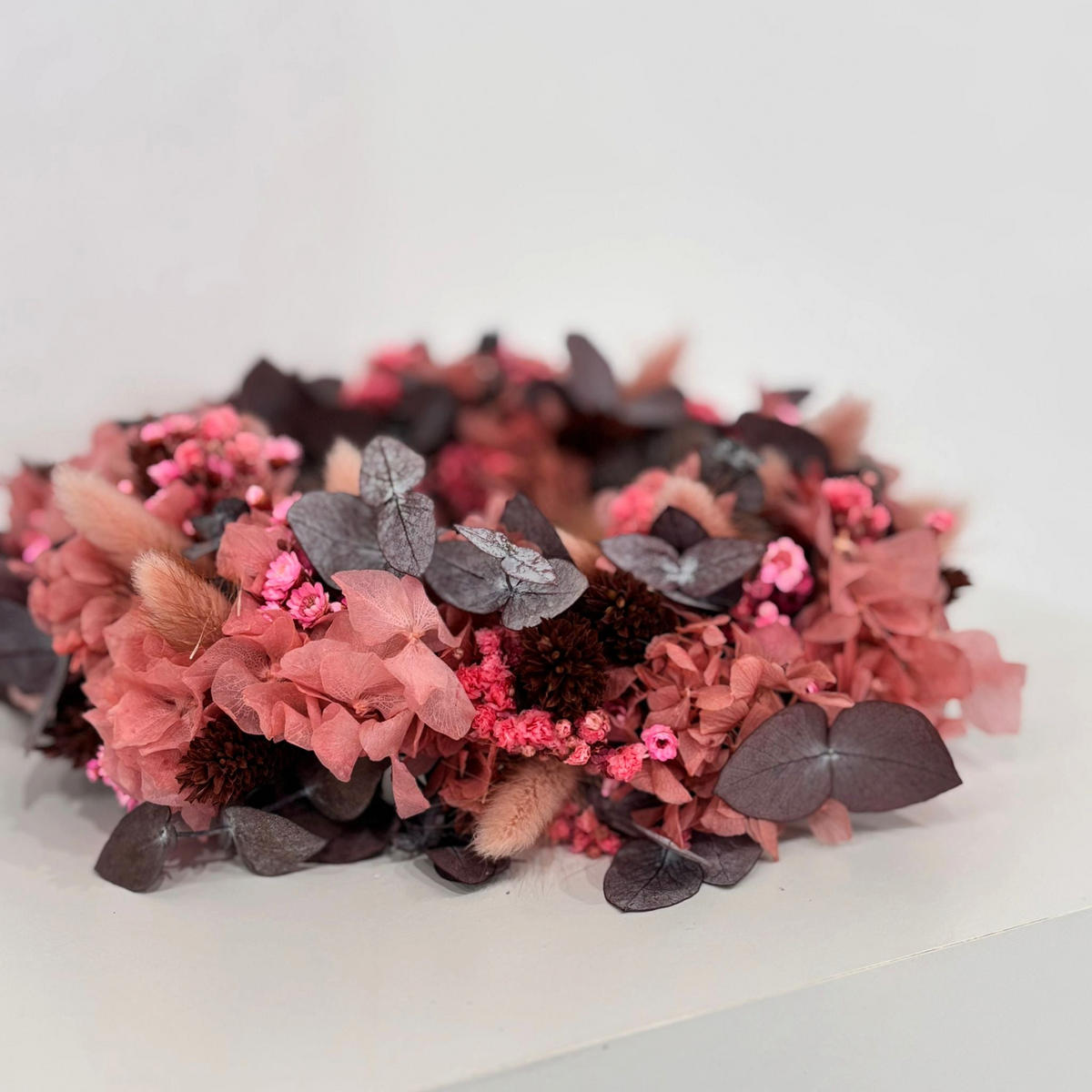 TROCKENBLUMEN kranz Touch of Pink Mini - Rosa, Naturmaterialien (5cm) - Lykke & You