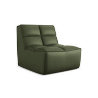 SESSEL Kunstleder Grün - Schwarz/Grün, Leder/Kunststoff (80/75/93cm) - Makamii
