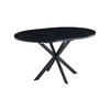 ESSTISCH Rund Marmor Schwarz - Schwarz matt 100x75 cm - Schwarz, Holzwerkstoff (100/100/75cm) - designimpex
