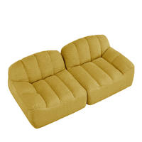 2-SITZER-SOFA DE-34312 Muschelform Gelb - Gelb, Textil (104/79/210cm) - ComfortXL