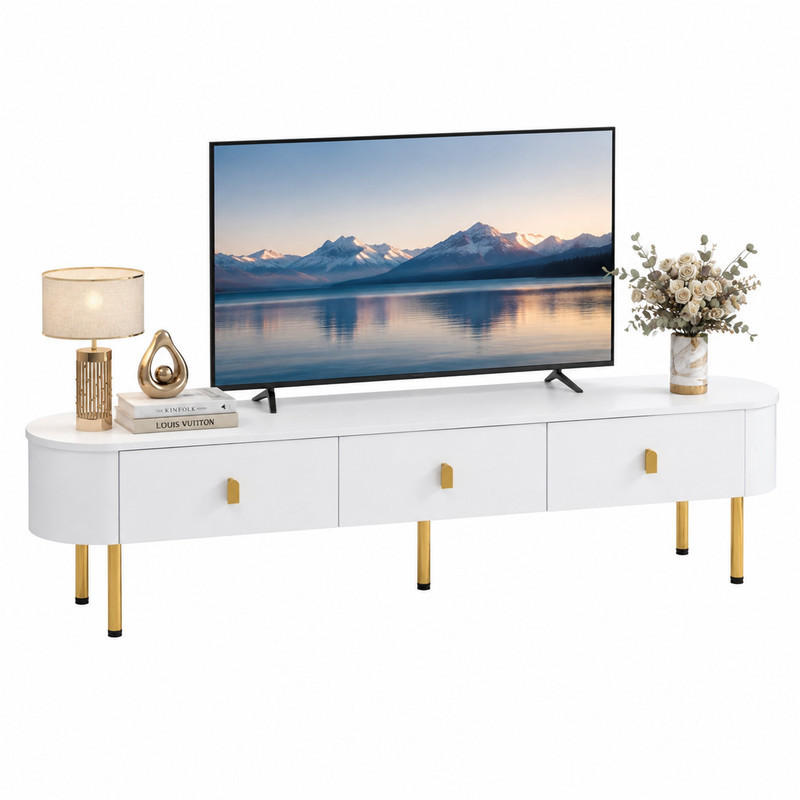Beauniv Tv-Element Weiß 35x41x174 cm