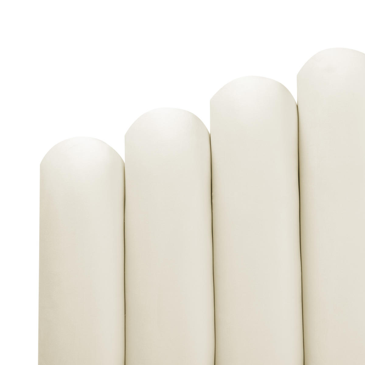 BETT mit Lattenrost 180/200 cm Cremeweiß Vincennes - Schwarz/Weiß, Textil (180/200cm) - Beliani